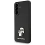Karl Lagerfeld Saffiano Dėklas su K&CMetal Logotipu, skirtas Samsung Galaxy A36, Juodas