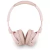 Guess Metal Logo Script belaidės Bluetooth 5.3 ausinės ant ausų (rožinės spalvos)