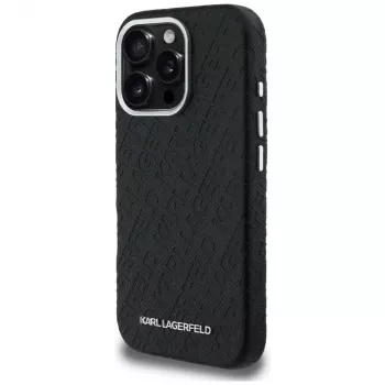 KARL LAGERFELD FW Stamped KarlMagSafe Dėklas, skirtas iPhone 16 Pro, Juodas