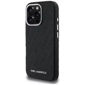 KARL LAGERFELD FW Stamped KarlMagSafe Dėklas, skirtas iPhone 16 Pro Max, juodas
