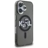 KARL LAGERFELD IML Glitter Karl & Choupette Sketch Logo MagSafe Case, iPhone 16, juoda