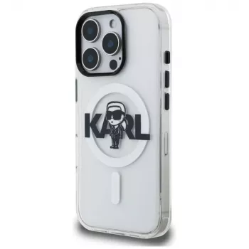 Karl Lagerfeld IML Karl Sketch Logo Dėklas, skirtas iPhone 16 Pro Max, permatomas