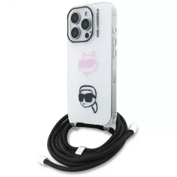 KARL LAGERFELD IML Crossbody Case for Apple iPhone 16 Pro, White