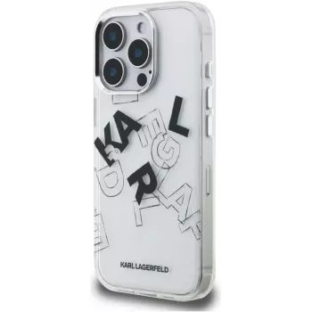 Karl Lagerfeld IML Sketched Graphic Case for iPhone 16 Pro Transparent
