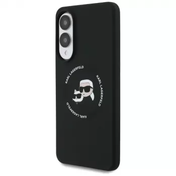 KARL LAGERFELD Silicone Double Heads and Circle MagSafe Case, Samsung Galaxy S25 Edge, Juoda