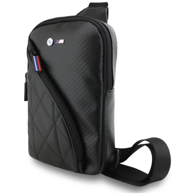 BMW CarbonPocket & Metal Logo Crossbody Phone Bag Black