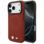 BMW M Series Metal Logo MagSafe Back Cover for Apple iPhone 17 Pro, Red