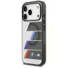BMW M IML Metal Buttons Tricolor Lines MagSafe Dėklas, skirtas Apple iPhone 17 Pro, antracitas