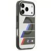 BMW M IML Metal Buttons Tricolor Lines MagSafe Dėklas, skirtas Apple iPhone 17 Pro, antracitas