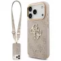 Guess 4G Big Classic Logo Big Strap Metal Buttons Case, skirta Apple iPhone 17 Pro, rožinė