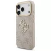 Guess 4G Big Classic Logo Big Strap Metal Buttons Case, skirta Apple iPhone 17 Pro, rožinė