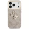 Guess 4G Big Classic Logo Big Strap Metal Buttons Case, skirta Apple iPhone 17 Pro, rožinė
