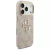 Guess 4G Big Classic Logo Big Strap Metal Buttons Case, skirta Apple iPhone 17 Pro, rožinė