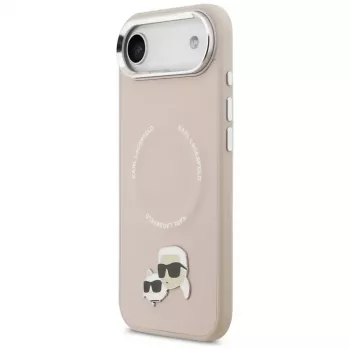 KARL LAGERFELD Karl & Choupette Pins MagSafe Dėklas, iPhone Air, Rožinis