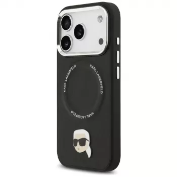 KARL LAGERFELD Karl Pin MagSafe Dėklas Apple iPhone 17 Pro – Juodas