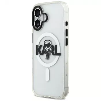 KARL LAGERFELD IML Karl Sketch Logo MagSafe Case for Apple iPhone 17 Skaidrus