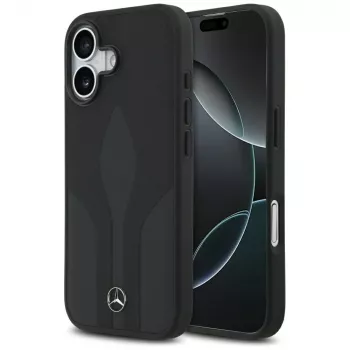 Mercedes Leather The Move MagSafe Case for iPhone 17 Black