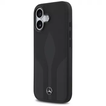 Mercedes Leather The Move MagSafe Case for iPhone 17 Black