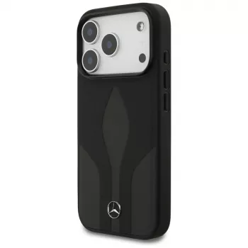 Mercedes Leather The Move MagSafe Case, skirtas iPhone 17 Pro, juoda