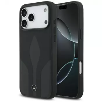 Mercedes Leather The Move MagSafe Case for iPhone 17 Pro Max Black