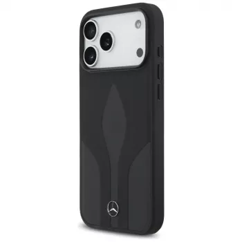 Mercedes Leather The Move MagSafe Case for iPhone 17 Pro Max Black