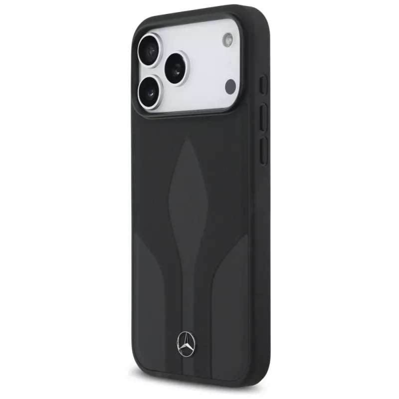 Mercedes Leather The Move MagSafe Case for iPhone 17 Pro Max Black