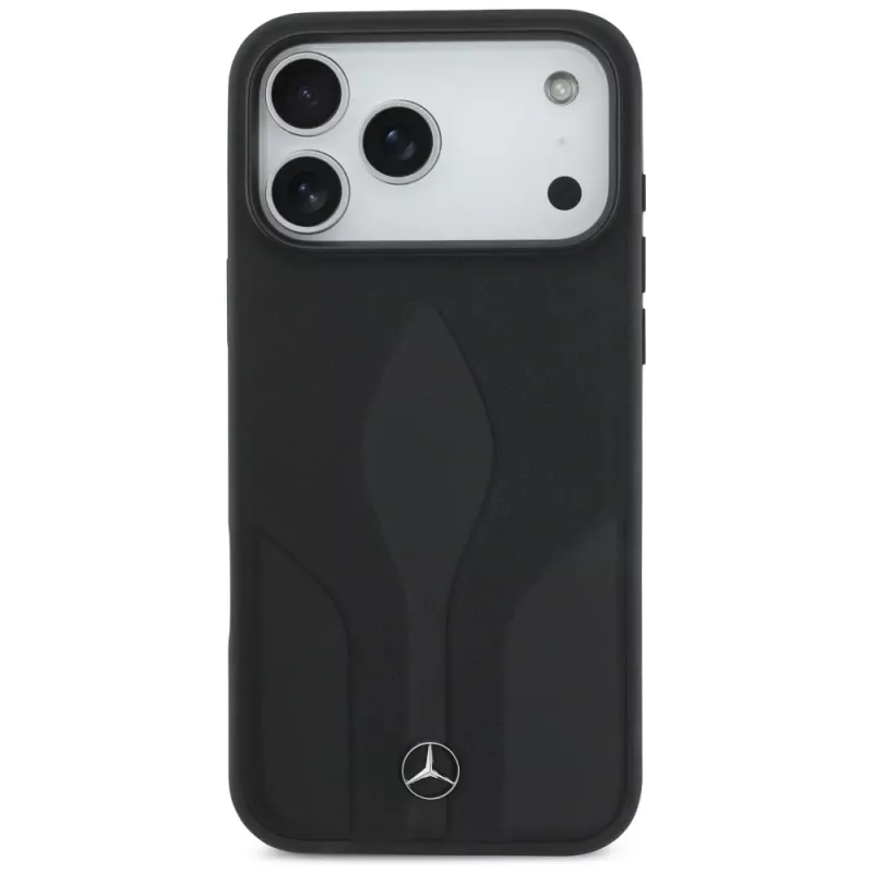 Mercedes Leather The Move MagSafe Case for iPhone 17 Pro Max Black