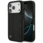 Mercedes Leather Laurel Leaves MagSafe Case, skirtas iPhone 17 Pro, juoda