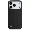 Mercedes Leather Laurel Leaves MagSafe Case, skirtas iPhone 17 Pro, juoda