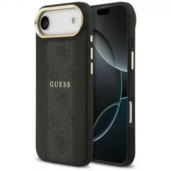 Guess 4G Stripe MagSafe Dėklas, tinkantis iPhone Air, Juodas