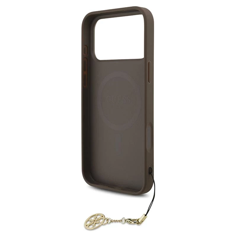 Guess 4G Charms Collection MagSafe Case for iPhone 17 Pro Max (Brown)