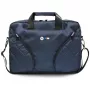 BMW Nylon Laptop Messenger Bag su metaliniu logotipu, tamsiai mėlyna, 16 colių