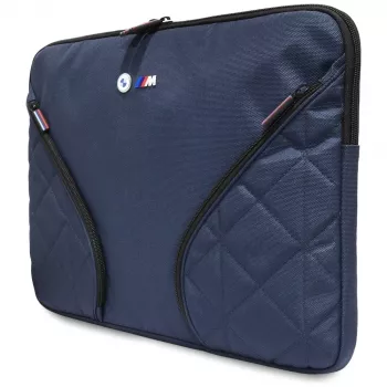 BMW Nylon Laptop Sleeve 16 inch Navy Blue su Metaliniu Logotipu