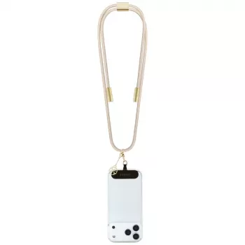 Guess Crossbody Strap 4G Charm – Universal Phone Strap / USB-C to USB-C Cable 1,5m (Beige)