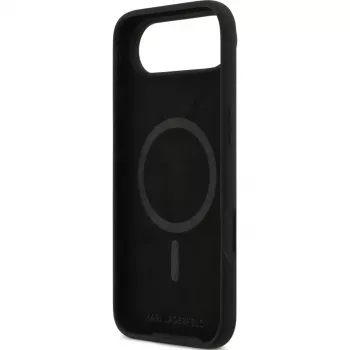 KARL LAGERFELD Silicone Karl & Choupette Ring MagSafe Case for Apple iPhone Air - Black