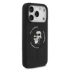 KARL LAGERFELD Silicone Karl & Choupette Ring MagSafe Case, skirta Apple iPhone 17 Pro, juoda