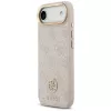 Guess 4G Strass Logo & Big Strap Metal Buttons MagSafe Case, iPhone Air – rožinė