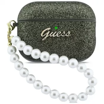 Guess Glitter Pearl Strap dėklas AirPods Pro 3, Khaki