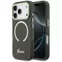 Guess IML Script Metal MagSafe Dėklas, skirtas Apple iPhone 17 Pro, juodas