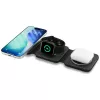 Guess 4G Wireless Charger – 3 viename indukcinė įkrovimo stotelė su MagSafe, iPhone, AirPods ir Apple Watch, 15 W (juoda)