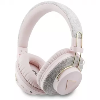 „Guess Triangle Logo“ belaidės ausinės su ENC, „Over-Ear“, rožinės spalvos