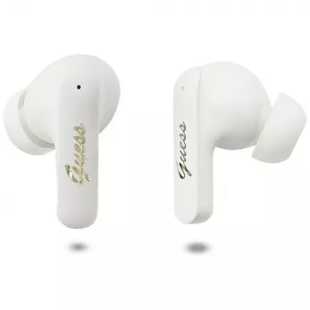 “Guess Script Metal Logo” belaidės ausinės (True Wireless Stereo) baltos