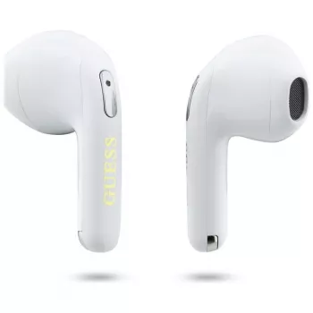 Guess Gold Line Triangle TWS Bluetooth Earbuds su įkrovimo dėklu (Chaki spalva)