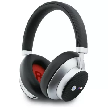 BMW M Carbon Metal Logo Bluetooth ENC Over-Ear Headphones Silver