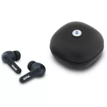 BMW LeatherMetal Logo ENC TWS Bluetooth 5.3 Earbuds Black
