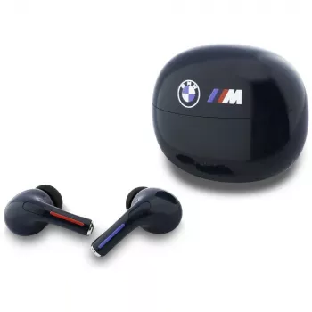 BMW Bluetooth TWS ausinės Navy su atspausdintu logotipu