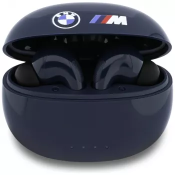 BMW Bluetooth TWS ausinės Navy su atspausdintu logotipu