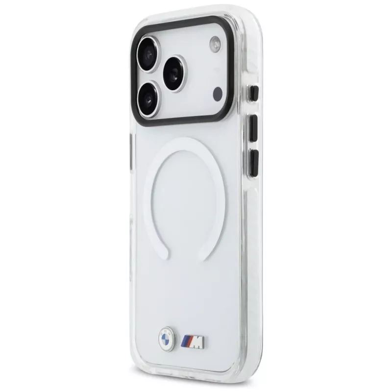 BMW M IML Shockproof Metal Logo MagSafe Case for iPhone 17 Pro Max Transparent
