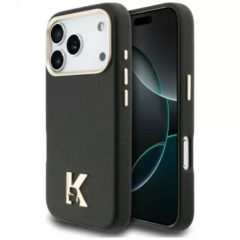 Karl Lagerfeld Karl Head Logo MagSafe dėklas, skirtas Apple iPhone 17 Pro, juodas