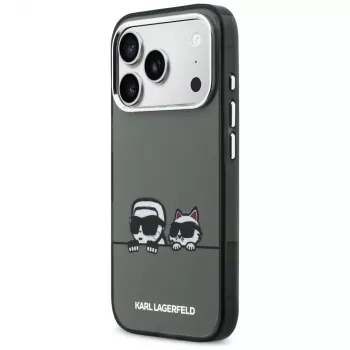 KARL LAGERFELD IML Karl & Choupette Peekaboo Logo MagSafe Case, Apple iPhone 17 Pro, juoda